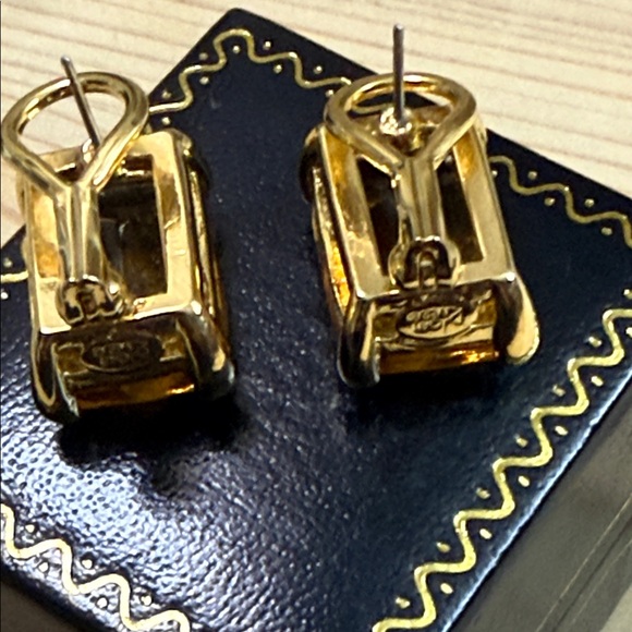 Joan Rivers Gold-Tone Yellow Gem Earrings - Picture 5 of 5